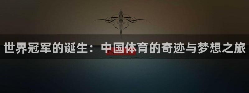 3377体育官方正版app神州：世界冠军的诞生：中国体育的奇